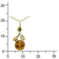 OSTSEE-SCHMUCK Kette mit Anhänger »Blüte Gold 333/000 Bernstein« (2-tlg)