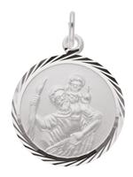 Adelia´s Kettenanhänger »Silber 925 Sterling Silver Schmuck Medaille«, Christophorus 925 Sterling Silber Ø 1.6 cm