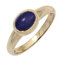 SIGO Damen Ring 585 Gold Gelbgold 1 Lapislazuli blau Goldring