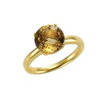 Jamelli Ring »925/- Sterling Silber vergoldet mit Citrin«