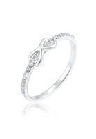 Elli Fingerring »Infinity Swarovski Kristalle Edel Cute 925 Silber«