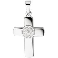 sigo Anhänger Kreuz Lebensbaum 925 Sterling Silber Kreuzanhänger Silberkreuz