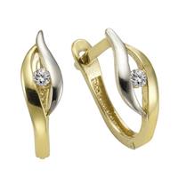 Vivance Creolen »375/- Gelbgold bicolor 2x Zirkonia«