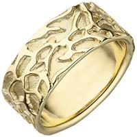 SIGO Damen Ring breit 585 Gold Gelbgold teil matt Goldring