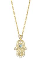 amor Ketting met hanger voor dames, goud 375, zirkonia synth. | Hamsa hand