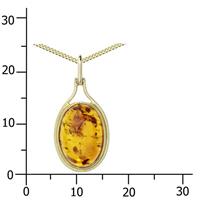 OSTSEE-SCHMUCK Kette mit Anhänger »Marga Gold 333/000 Bernstein« (2-tlg)