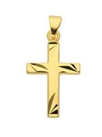 Adelia´s Kettenanhänger »Gold 14 k (585) Kreuz Anhänger«, 14 k 585 Gelbgold