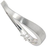 sigo Armreif Armband 925 Sterling Silber mattiert Silberarmreif Klappverschluss