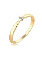 Diamore Diamantring »Verlobung Welle Diamant (0.03 ct) 585 Gelbgold«