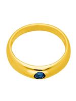 Adelia´s Kettenanhänger »Gold 14 k (585) Motiv - Anhänger«, Taufring 14 k 585 Gelbgold mit Safir Ø 1.12 cm