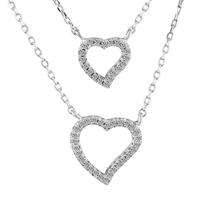 Schmuck-Elfe Collier »Glossy Hearts Herzchen« (inkl. Schmuckbox), 925 Silber