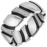 SIGO Damen Ring 925 Sterling Silber 30 Zirkonia Silberring