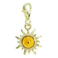 OSTSEE-SCHMUCK Kettenanhänger »Sonne 14 mm Gold 333/000 Bernstein« (1-tlg)