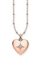 Thomas Sabo Herzkette »D_KE0035-923-14-L45v, Herzmedaillon rosé«, mit Diamanten