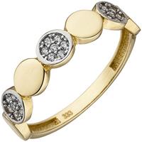 SIGO Damen Ring 333 Gold Gelbgold bicolor 21 Zirkonia Goldring