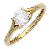 SIGO Damen Ring 333 Gold Gelbgold 1 Zirkonia Goldring