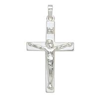 SIGO Anhänger Kreuz 925 Sterling Silber mattiert Kreuzanhänger Silberkreuz