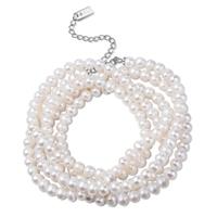 Ailoria Armband »MOE Armband-Halskette Silber/weiße Perle«, Größenverstellbar