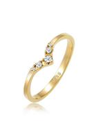 Diamore Diamantring »Verlobungsring V-Form Diamant 0.09 ct 585 Gelbgold«