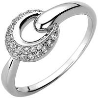 SIGO Damen Ring 925 Sterling Silber 25 Zirkonia Silberring