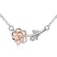 Schmuck-Elfe Collier »Rose« (inkl. Schmuckbox), 925 Silber teilvergoldet