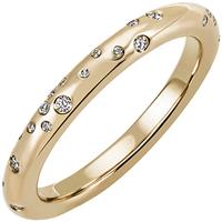 SIGO Damen Ring 585 Gold Gelbgold 34 Diamanten Brillanten 0,21ct. Diamantring