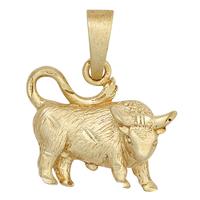 sigo Anhänger Sternzeichen Stier 925 Sterling Silber gold vergoldet matt