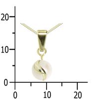 OSTSEE-SCHMUCK Kette mit Anhänger »Ina Gold 333/000,« (2-tlg)