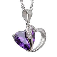 Schmuck-Elfe Herzkette »Amethyst Herz« (inkl. Schmuckbox), 925 Sterling Silber