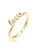 Diamore Ring »Love-Schriftzug Diamant 0.03 ct. 585 Gelbgold«