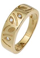 Jobo Diamantring, 585 Gold mit 3 Diamanten