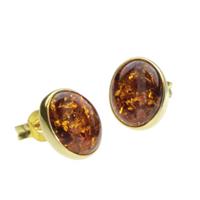 OSTSEE-SCHMUCK Paar Ohrstecker »Classic 10x8 mm Gold 333/000 Bernstein« (2-tlg)