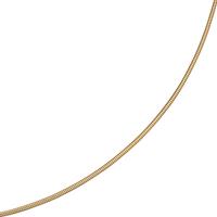 SIGO Halsreif flexibel 585 Gelbgold 1,4 mm 45 cm Gold Kette Halskette Goldhalsreif