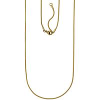 sigo Schlangenkette Edelstahl gold farben 1,5 mm 80 cm Kette Karabiner