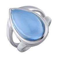 Jamelli Ring »925/- Sterling Silber rhodiniert Quartz blau«
