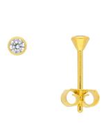 Adelia´s Paar Ohrstecker »Gold 14 k (585) Ohrringe - Ohrstecker«, 14 k 585 Gelbgold mit Zirkonia Ø 3 mm