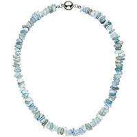 sigo Halskette Kette Aquamarin hellblau blau 45 cm Aquamarinkette Steinkette