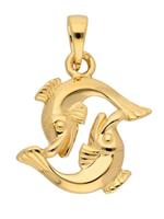 Adelia´s Kettenanhänger "585 Gold Sternzeichen Anhänger Fisch", Goldschmuck für Damen & Herren