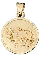 Jobo Sternzeichenanhänger, Sternzeichen Stier 333 Gold