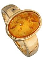 Jobo Goldring, 585 Gold mit Bernstein