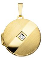 Jobo Medallionanhänger »Medaillon«, rund 333 Gold mit Zirkonia