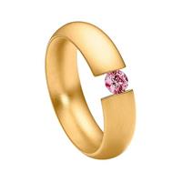 Heideman Fingerring »Intensio Gewölbt Vergoldet« (1-tlg), Ring mit Stein als Spannring gearbeitet