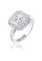 Elli PREMIUM Elli PREMIUM Ring Dames Verloving Glamour Topaas in 925 Sterling Zilver