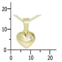 OSTSEE-SCHMUCK Kette mit Anhänger »Herz Gold 333/000,« (2-tlg)