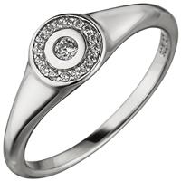 SIGO Damen Ring 925 Sterling Silber 17 Zirkonia Silberring