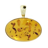 OSTSEE-SCHMUCK Kettenanhänger »Classic 24x16 mm Gold 333/000 Bernstein« (1-tlg)