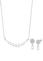 Elli Schmuckset »Perle Swarovski Kristalle 925 Silber«