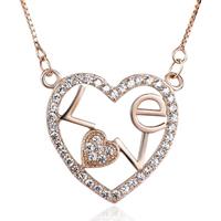 Schmuck-Elfe Collier »Herz crazy Love« (inkl. Schmuckbox), 925 Silber Rosé vergoldet