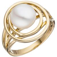 SIGO Damen Ring 585 Gold Gelbgold 1 Süßwasser Perle Perlenring Goldring