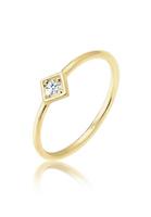 Elli Diamantring »Verlobungsring Geo Diamant (0.03 ct) 375 Gelbgold«